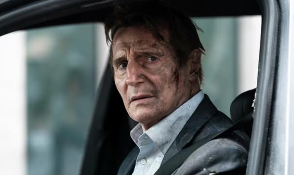 Liam Neeson as a dad under pressure in the explosive new Sky Original thriller Retribution