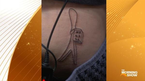 Larry’s tattoo after his Gold Logie win.