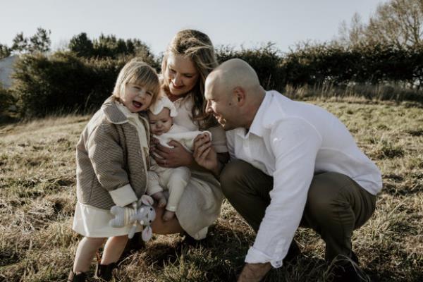 Adrian Arciuli, Bridget Munro and their daughters, Margot and Grace.